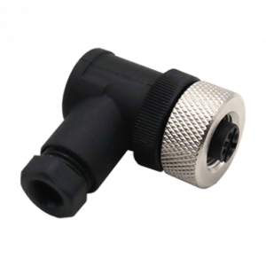 conector codo para sensor blautek c12lf4b-5m m12 4 polos 5 metros