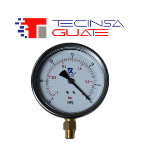 Vacuometro Vertical Rs Instrument Caratula 4" Rango -30Hg/0Psi Caja Inox Rosca Bronce Npt 1/4 Modelo 115A100Gflm2N-30/0Psid