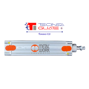 Cilindro Neumatico Metal Work 32X160 Serie Rhv Camisa Aluminio, Embolo Magnetico, Amortiguacion Regulable Sellos Poliuretano Hasta 80&deg;C Modelo Z5433320160Cn