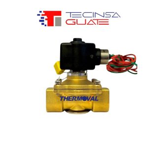 Valvula Solenoide Thermoval Laton 2/2 Vias, Rosca Npt 1 1/2" Bobina 110V,  Presion  0-150 Psi Usos Generales Modelo 16233